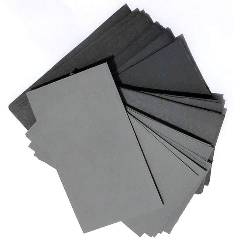 Novo 70 peças de papel de lixa combinado 1/2/600/800/1000/1200/1500, lixa de papel água/seco abrasivo