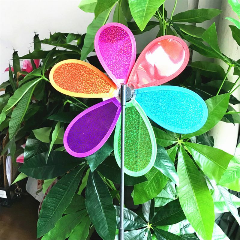 Moulin à vent 3D coloré fait à la main pour bébé, décoration paon, jardin, cour, jouet classique d'extérieur pour enfants