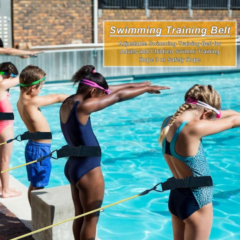 Регулируемый эластичный пояс для тренировок по плаванию, безопасная веревка для тренировок по плаванию, инструменты для бассейна, оптовая ...