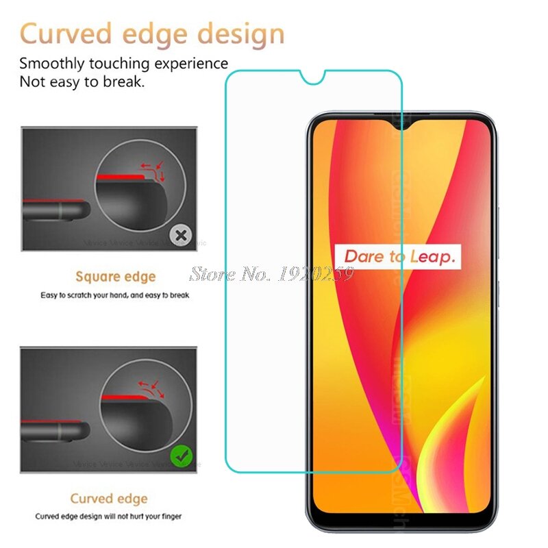 Tempered Glass For OPPO Realme C15 Screen Protector Explosion-Proof Realme C15 Phone Screen Protective Front Film Anti-scratch