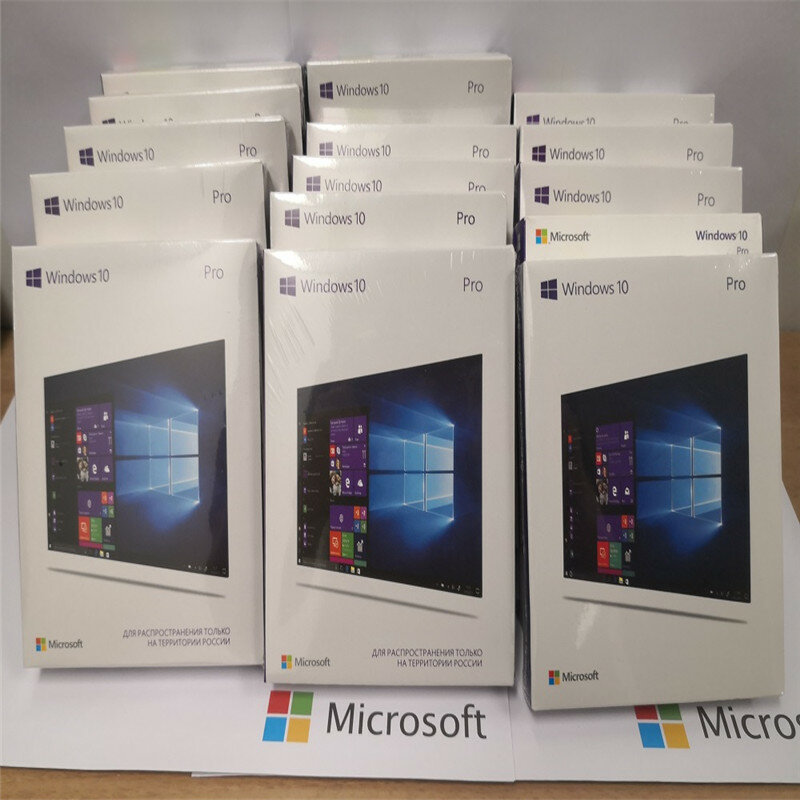 Genuine Microsoft Windows 10 Professionelle 32/ 64-Bit Englisch Russische einzelhandel box USB-Stick windows 10 pro