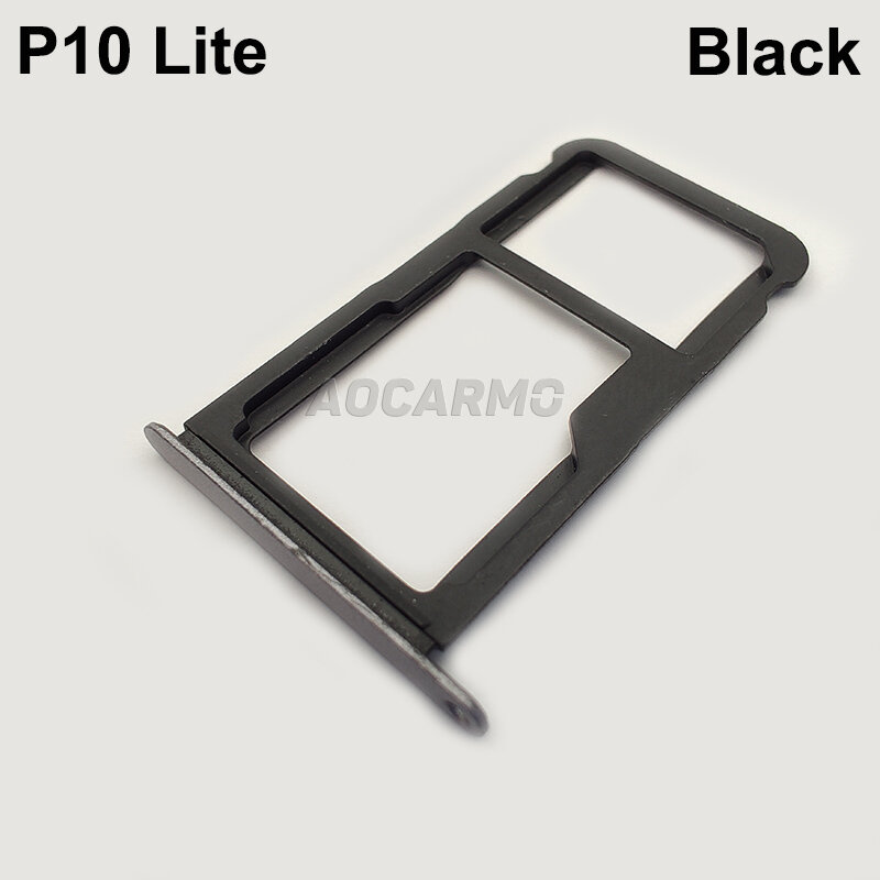 Aocarmo – support pour carte Nano Sim, pièce de rechange, pour Huawei P10 Lite SD MicroSD