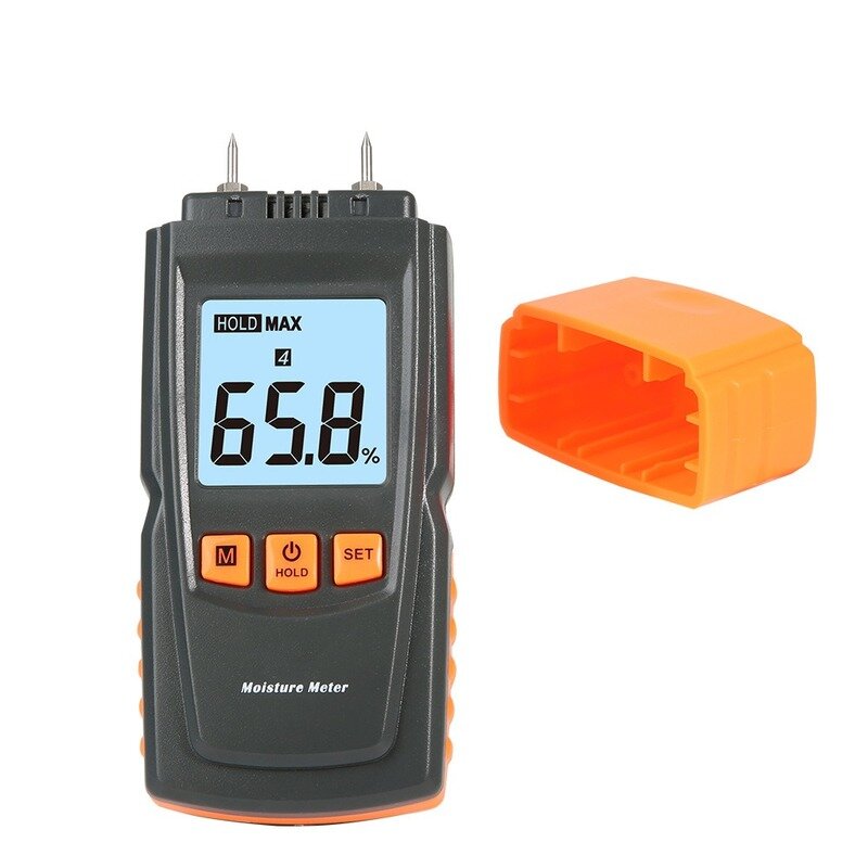 Testador de umidade de madeira, placa de cimento e medidor de umidade de tijolos, medidor digital de umidade, usado em engenharia civil