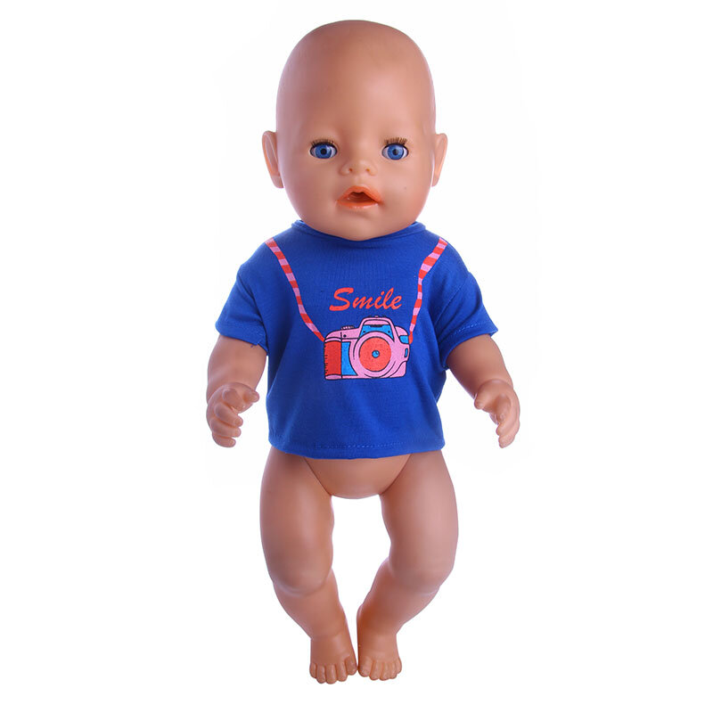Кукольная одежда, футболки, аксессуары ручной работы, подходит для 18-дюймовой американской куклы Девочки, кукла новорожденного 43 см, подарок для девочки нашего поколения
