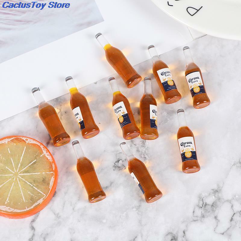 10 pz 1/12 casa delle bambole in miniatura bottiglia di resina simulazione bottiglia di vino modello bottiglia di riso in miniatura accessori per bevande da cucina