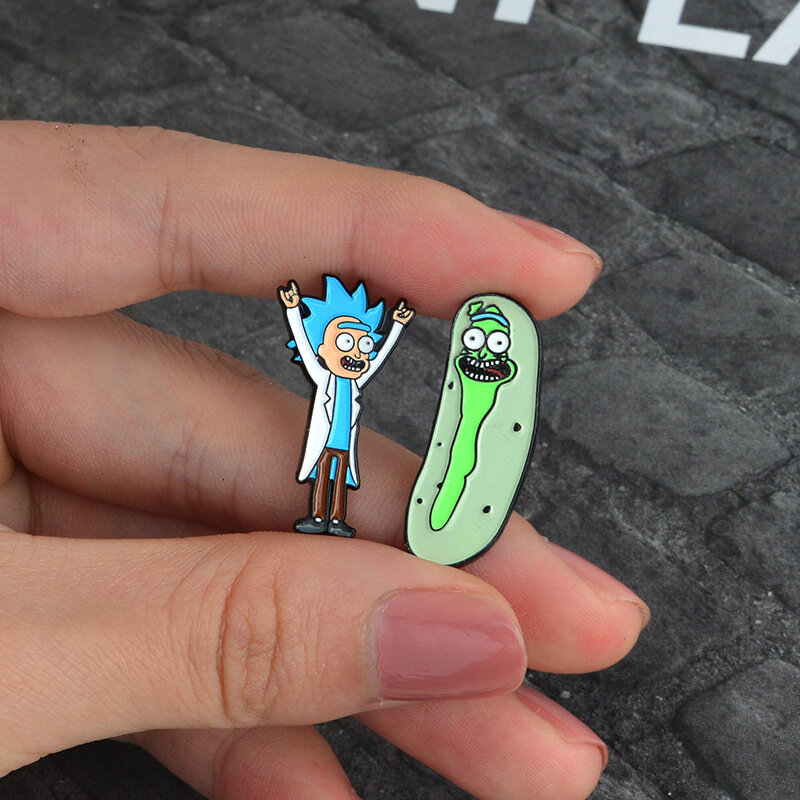 Anime Rick and Morty Cosplay Costume Prop Accessory Jewelry Accessories Pin Brooch Jewelry Accessories