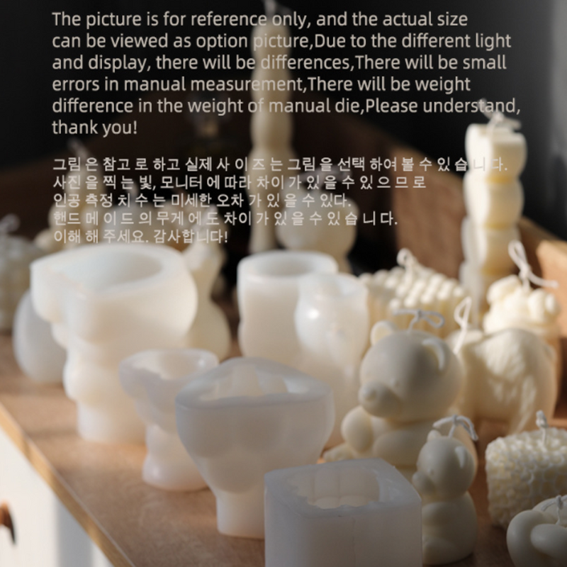 Ins Stil Unregelmäßigen Kerze Form 3D Waben Bär Platz Brot Keks Vase Form DIY Handgemachte Moule Bougie Wachs Kerze Form