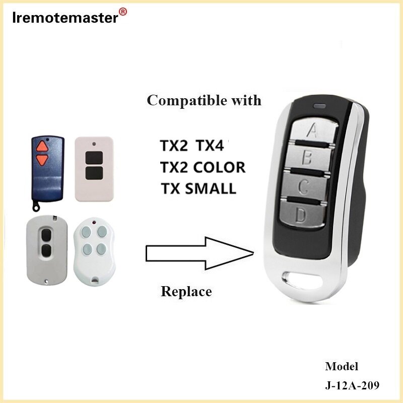 Transmisor de puerta de garaje pequeño, multifrecuencia para ACM TX2/TX4/TX2 COLOR/TX, código fijo y rodante 433 280 315 390 868MHZ