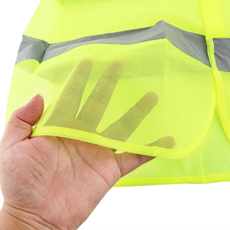 Waist 57cm Motorcycle Vest Reflective Equipment Waistcoat High Visibility Safe Driving Neon Color Off Road 4x4 Car Accessories