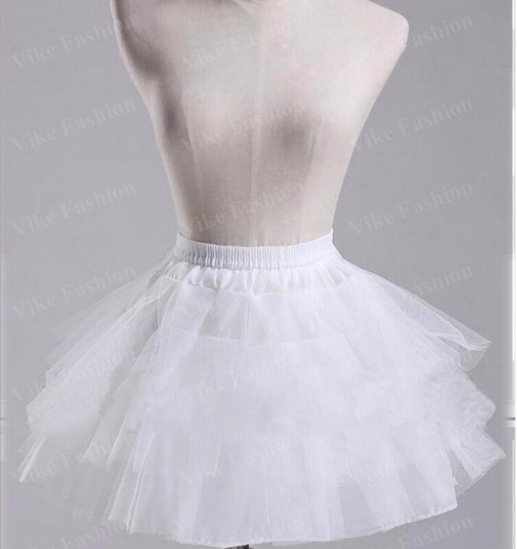 White or Black Short Petticoats Women A Line 3 Layers Underskirt For Wedding Dress jupon cerceau mariage 2021