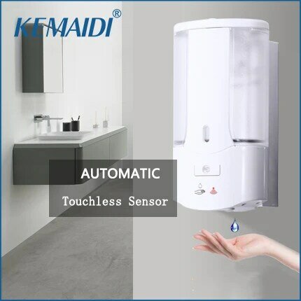 KEMAIDI automatyczny dozownik mydła w płynie czujnik czujnik bezdotykowy dezynfekcji rąk detergentów szampon w płynie dozownik montowany na ścianie do łazienki kuchnia