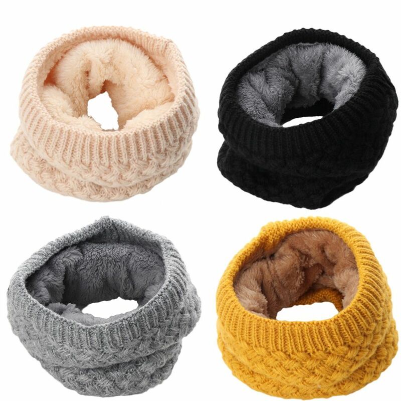 Écharpe en laine Snood pour femmes et filles, tricot d'hiver, col plus chaud, cercle rond, boucle de capot, multicolore, noir, rouge, rose