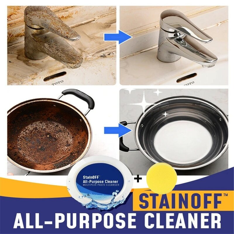 StainOFF-limpiador de propósito elimina atascado en la tierra de limpieza limpiador de desengrasado y pasta limpiadora