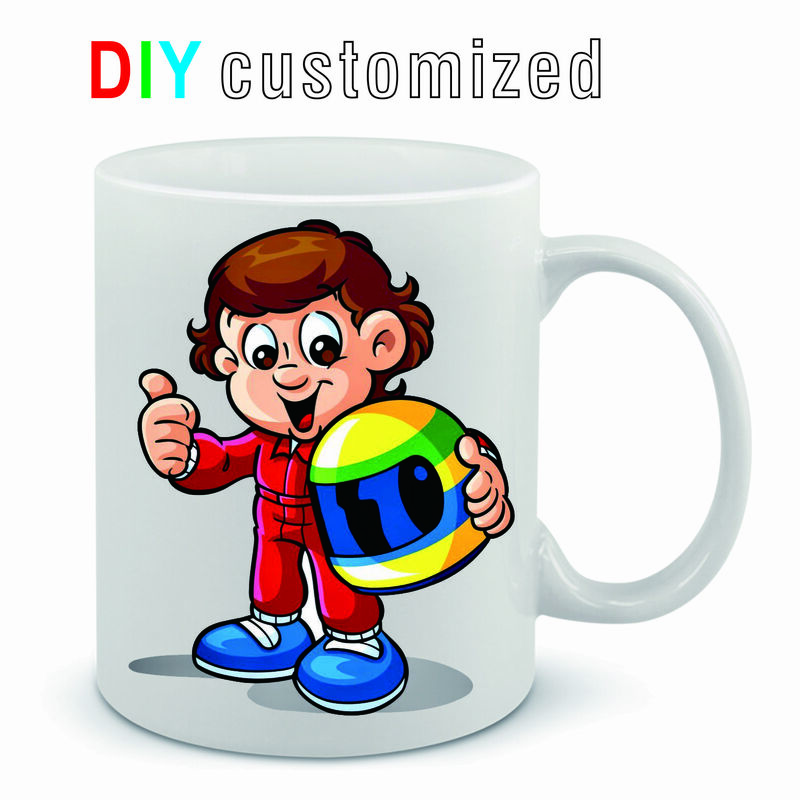 Diy personalizado 350ml 12oz cerâmica caneca impressão imagem foto logotipo texto personalizado copo de leite café presente criativo bonito