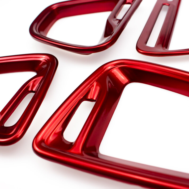 Rote oder Kohle faser Farbe Armaturen brett A/C Entlüftung Mittel konsole Klimaanlage Auslass platte Abdeckung Verkleidung für Dodge Challenger 2015 bis