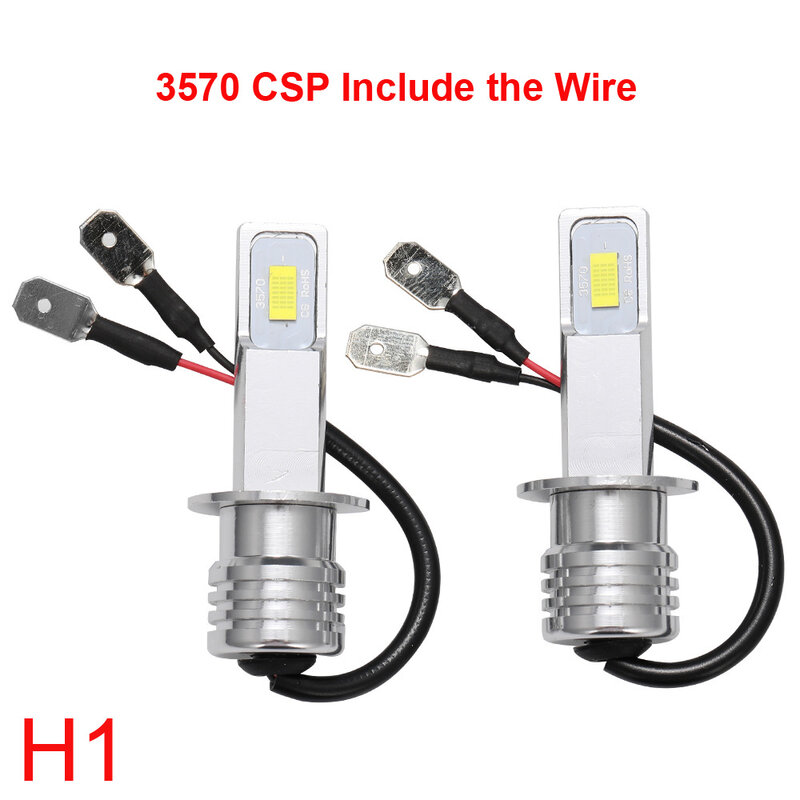 2 sztuki H4 H7 3570 LED CSP żarówki reflektorów samochodowych H8 H11 światła przeciwmgielne HB3 9005 HB4 H27 881 8000K 3000K 6000K 4300K automatyczne światło 12V 80W