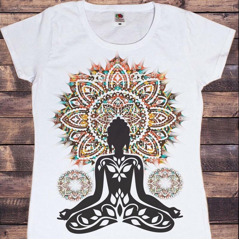 Zen Hobo Boho Paix T-shirt Vrouwen Boeddha Chakra Meditatie Print Tops Eenvoudige Korte Mouwen Dames Tee T-shirt Femme zomer Tshirt