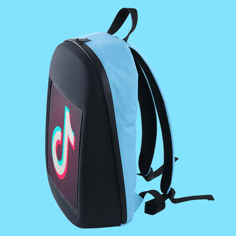 Светодиодный рюкзак с динамической рекламой, сделай сам, Wifi, приложение, светильник управления, рюкзак для прогулок, рекламный щит, рюкзак д...