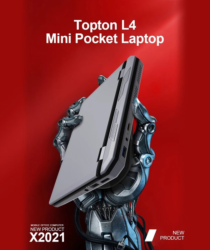 Topton Fanless Mini Pocket Gaming Laptop 7 Inch Touchscreen Intel N4000 12Gb Ddr4 Ultrabook Notebook 2.0mp Netbook Windows 11