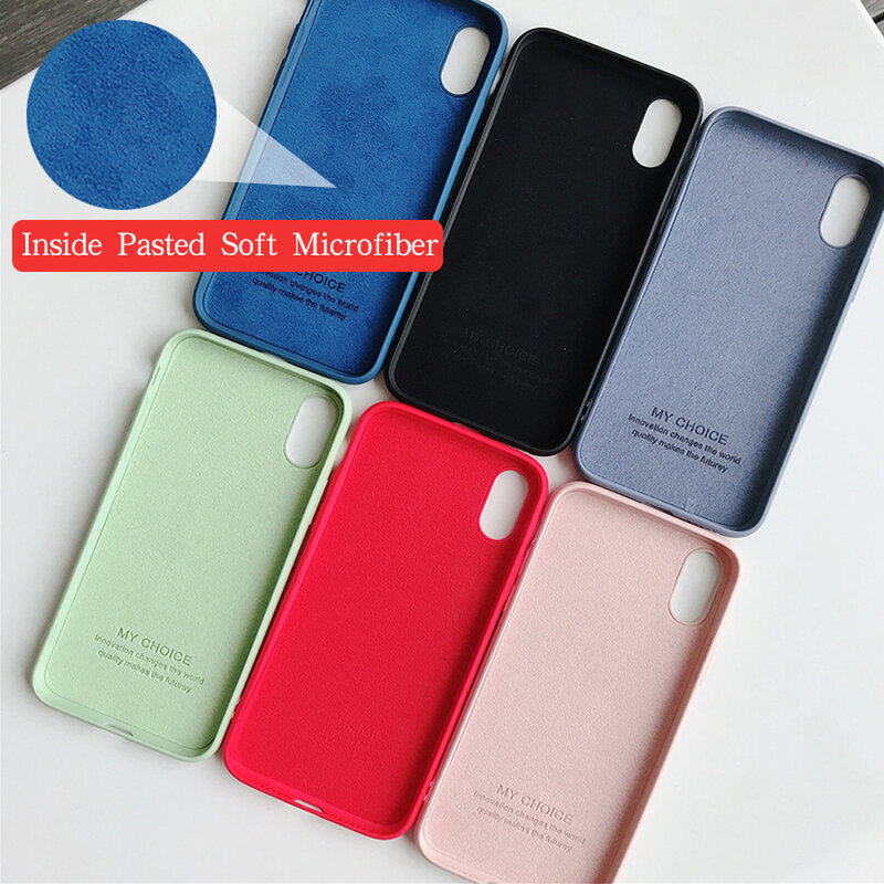 Soft Silicone Case for IPhone 11 Pro Max Liquid Silicone Cover for IPhone 7 8 6 S 6s Plus Original Phone Bag coque