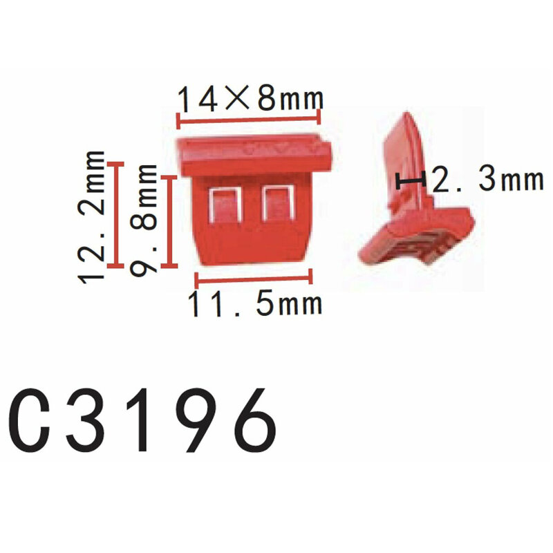 Neue Verkauf Panel Montage Clips in Rot für VW Audi 8V5-837-732-B 8V5837732B