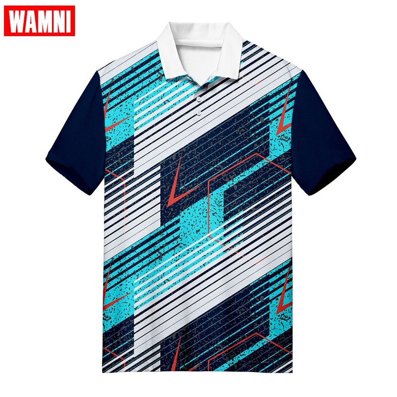 Мужская футболка с отложным воротником WAMNI, черная Повседневная рубашка для занятий теннисом, бодибилдингом и 3D спортом в стиле Харадзюку, ...