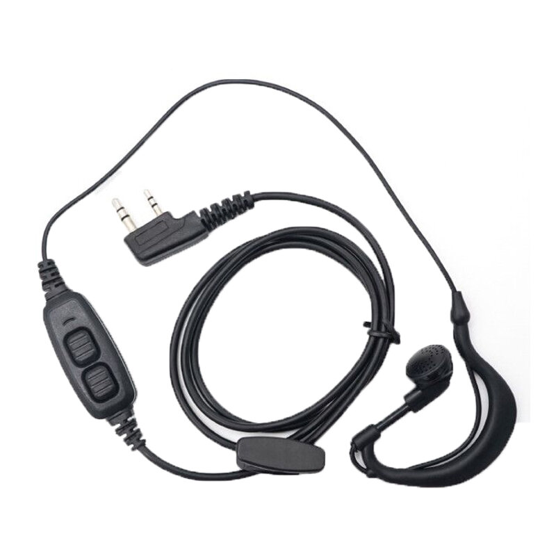 BAOFENG-Écouteur à 2 broches, micro PTT, talkie perforé, accessoires pour BAOFENG UV5R