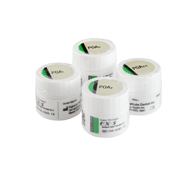 Noritake EX3 pasta opaca de 6g, materiales de laboratorio Dental, POA1, POA2, POA3, polvo de porcelana de Metal