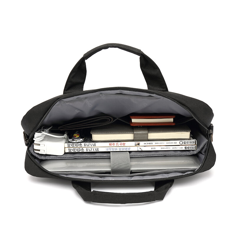 Bolso con logotipo personalizado para hombre y mujer, bolsa para ordenador portátil, funda protectora de hombro, maletines para documentos