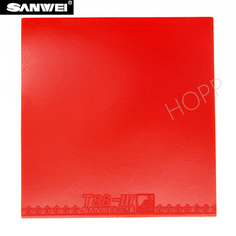 SANWEI T88 III (T88-3) 탁구 고무 (반 끈적 루프) SANWEI Ping Pong rubber에 스폰지 여드름