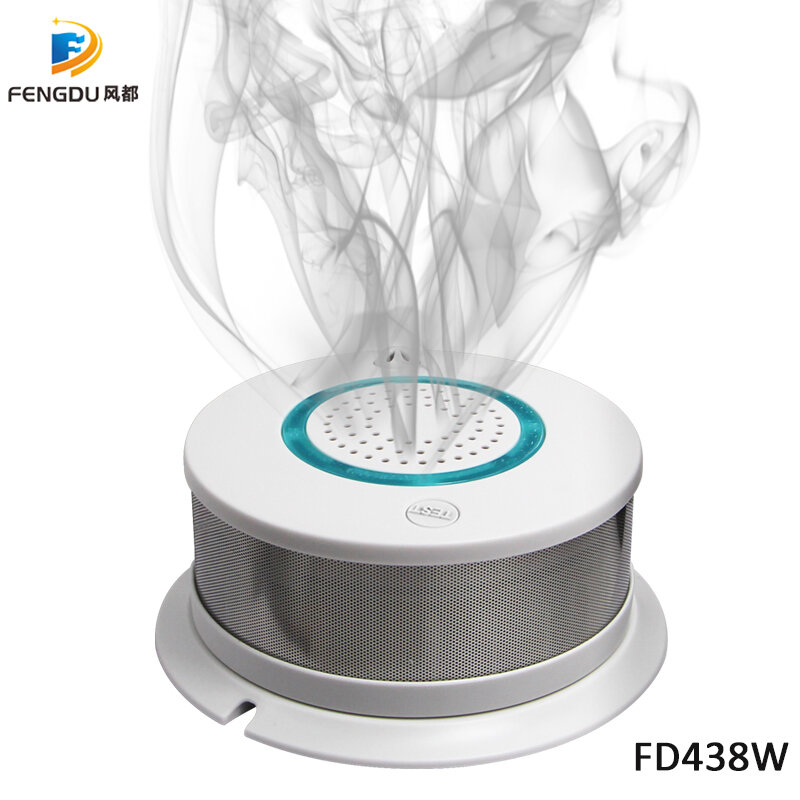 Fabrik Preis WIFI APP Feuer Rauch & Temperatur Sensor Smart Wireless Rauch Temperatur Detektor Alarm