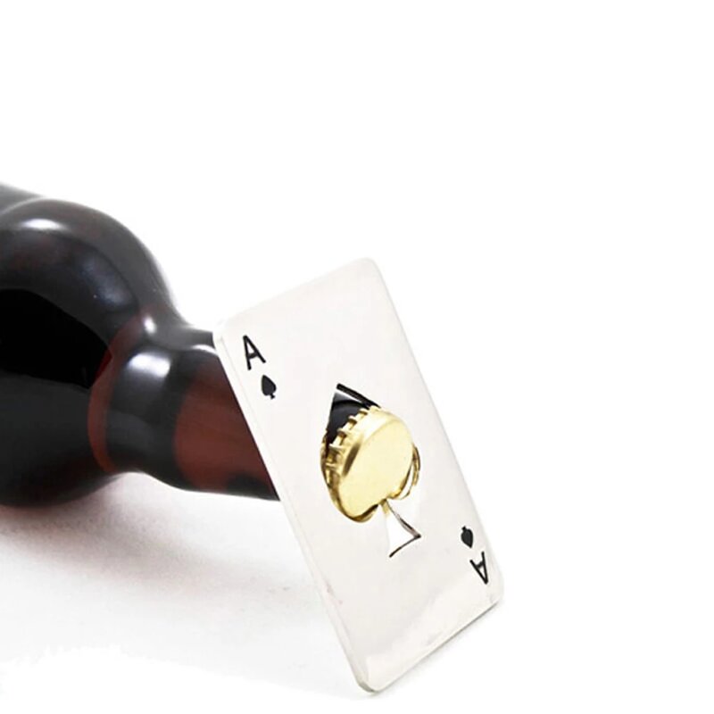 Ouvre-bouteille avec carte à jouer pour Poker, ouvre-bouteille, dissolvant de couvercle de bouteilles pour Bars, fête, outil de Restaurant, cadeau