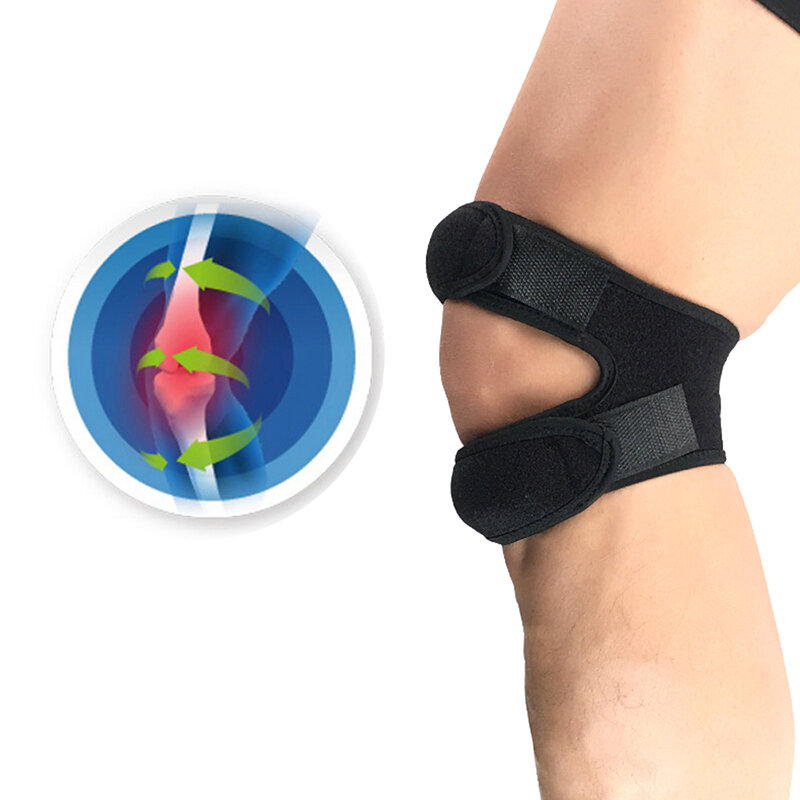 1pc joelho suporte almofada envoltório manga neoprene de náilon ajustável respirável anti colisão esportes ao ar livre perna protetor bandagem