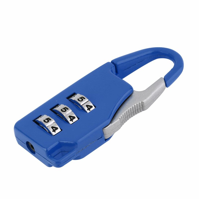 Sicherheit 3 Kombination Reise zink-legierung Koffer Gepäck Tasche Schmuck Boxen Werkzeug Truhen Code Lock Zipper Vorhängeschloss
