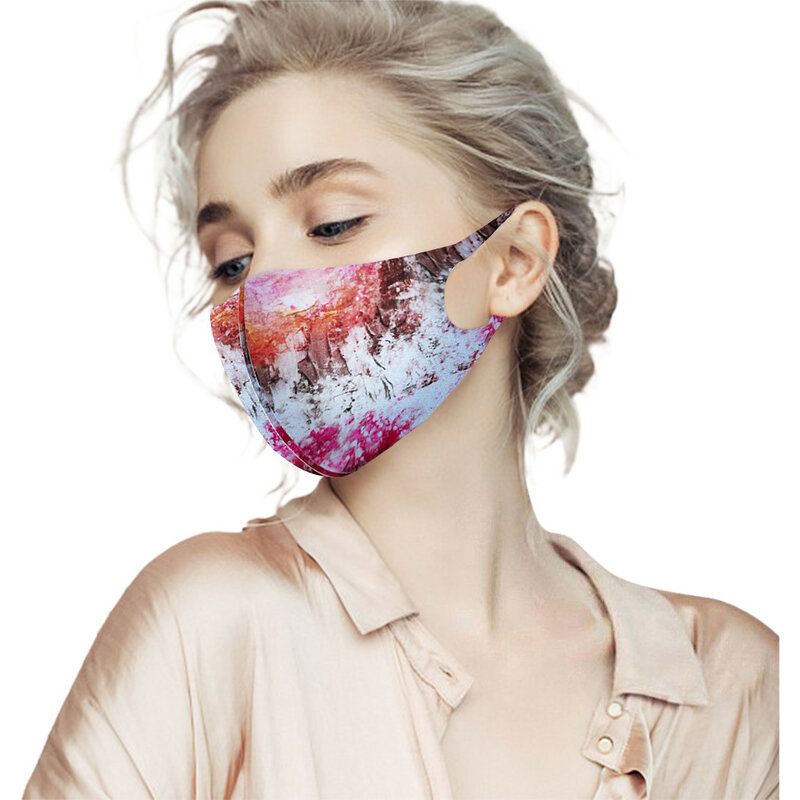 ハロウィン布マスクプリント太陽保護使い捨て洗えるではありません5個口カバー保護フェイスマスク