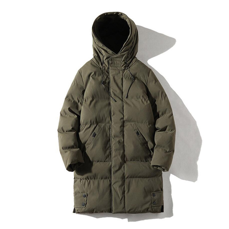 Мужское длинное пальто, зимняя стеганая куртка размером 7XL, 8XL с капюшоном для мужа, парка, верхняя одежда, плотная теплая ветровка для мужчин