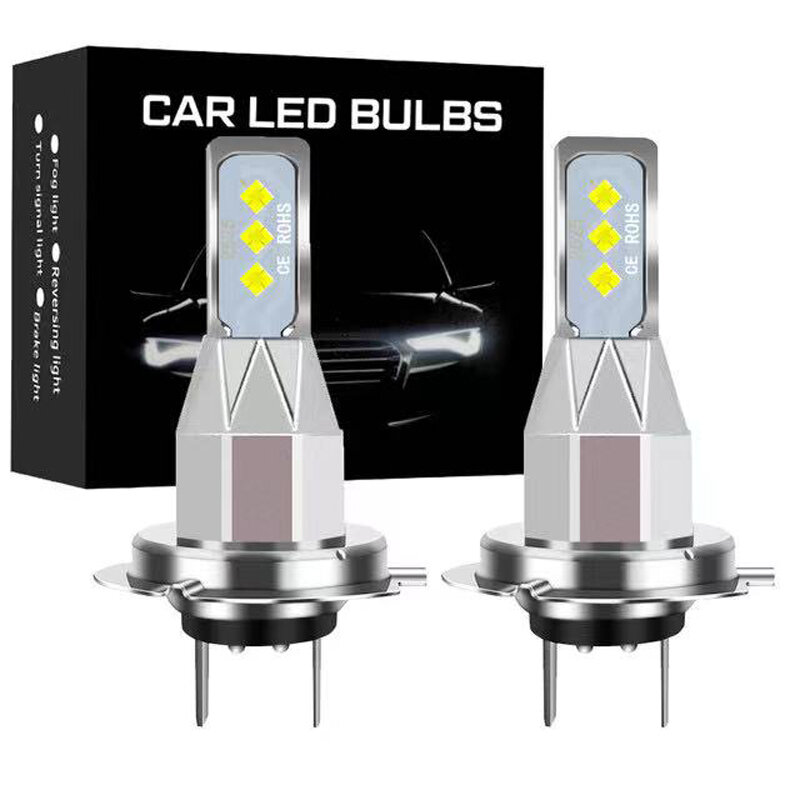 Bombilla LED de alta potencia para coche, lámpara Turbo de 12V, 24V, 9005 K, H7, 20000LM, H1, H4, H8, H11, H16, 9006, HB3, 880, HB4, 881, 6500, 2 unidades