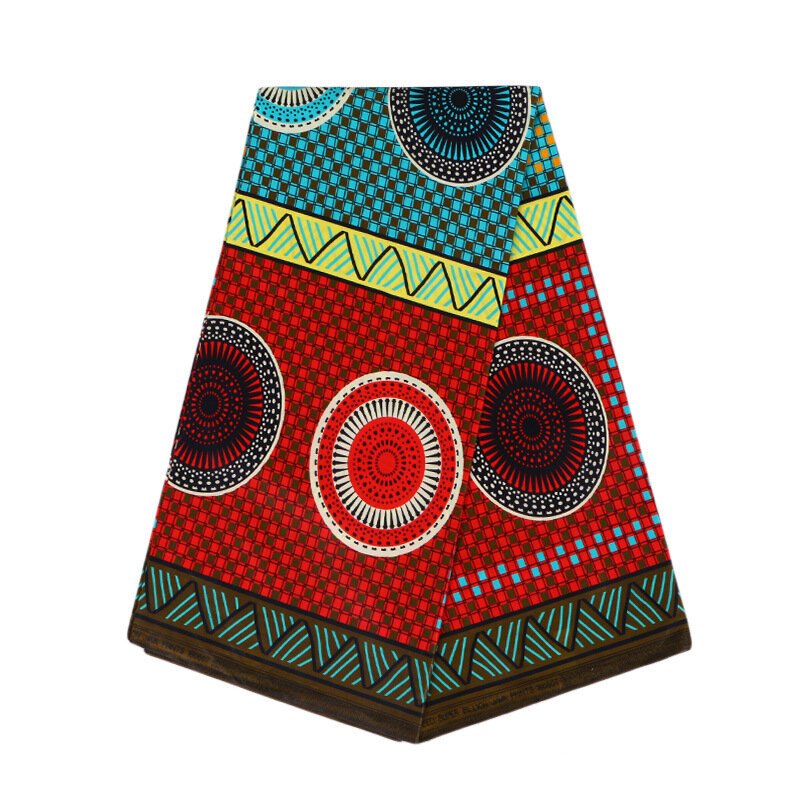 Moda Africana 2019 algodón, Color azul cielo y rojo, garantía auténtica de cera, Java, 100%
