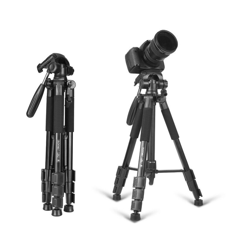 Zomei Z666-przenośny statyw do aparatu fotograficznego, profesjonalny podróżny aluminiowy stojak do kamery, głowica ze śrubą, do Canon DSLR, lustrzanka cyfrowa, akcesoria