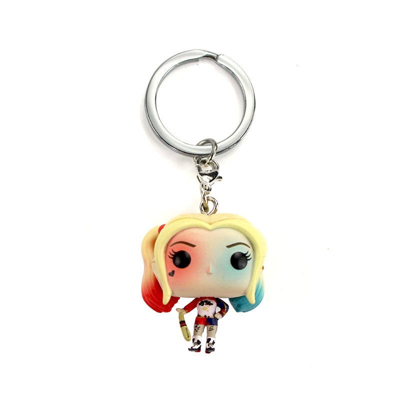 Figura de llavero Harley Quinn figuras de juguete colgantes para niños Nuevos regalos para niños