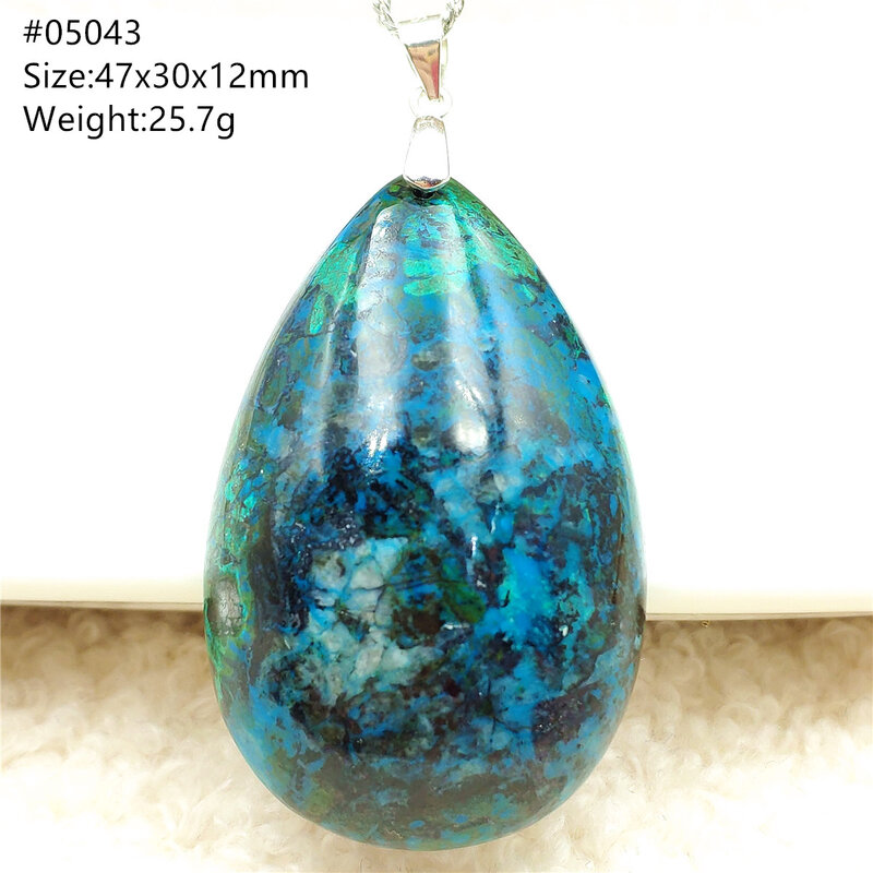 Natural Green Blue Azurite Malachite Chrysocolla Pendant Jewelry Jade Women Men Water Drop Fashion Bead Necklace AAAAAA