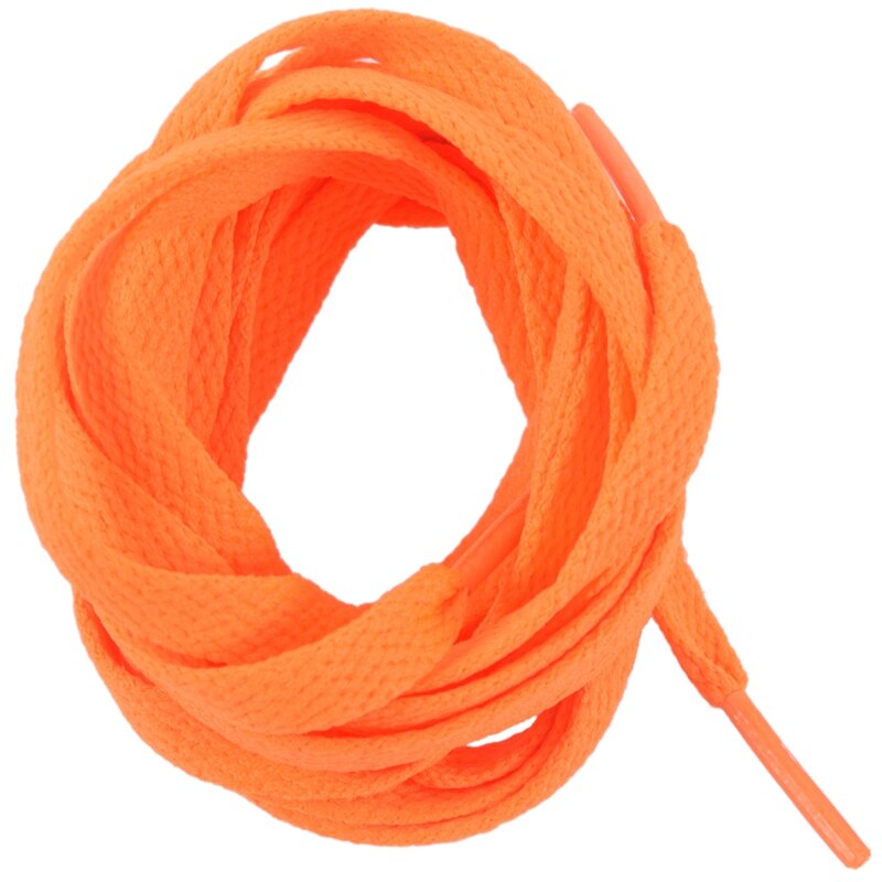 Paire de lacets de rechange pour baskets, 8mm de large, à ficelle plate Orange
