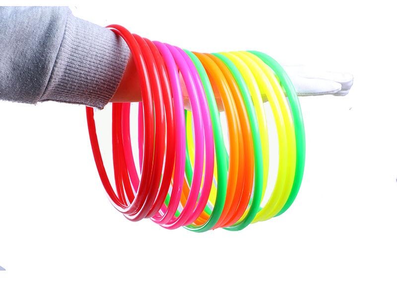 Sport Toy 8cm 20pcs anelli Hoopla in plastica colorata per esterni cerchi da lancio per bambini divertimento per bambini giocattolo sportivo 2021