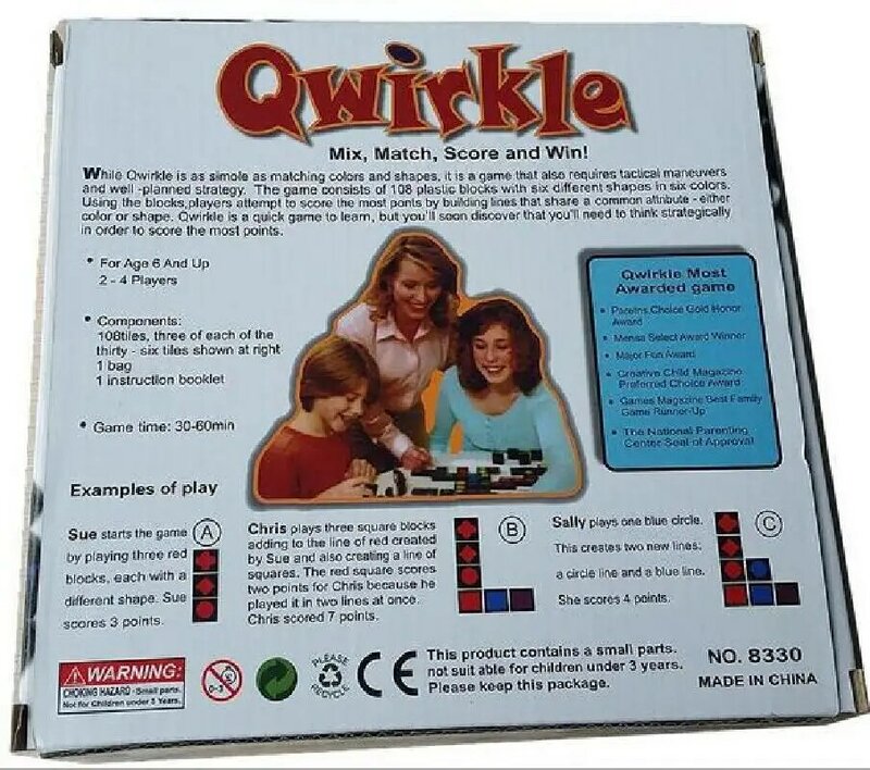 2021เด็กใหม่ของเล่นเพื่อการศึกษา Qwirkle ไม้หมากรุกเด็ก Interactive เกมเด็กผู้ใหญ่ของเล่นของขวัญ