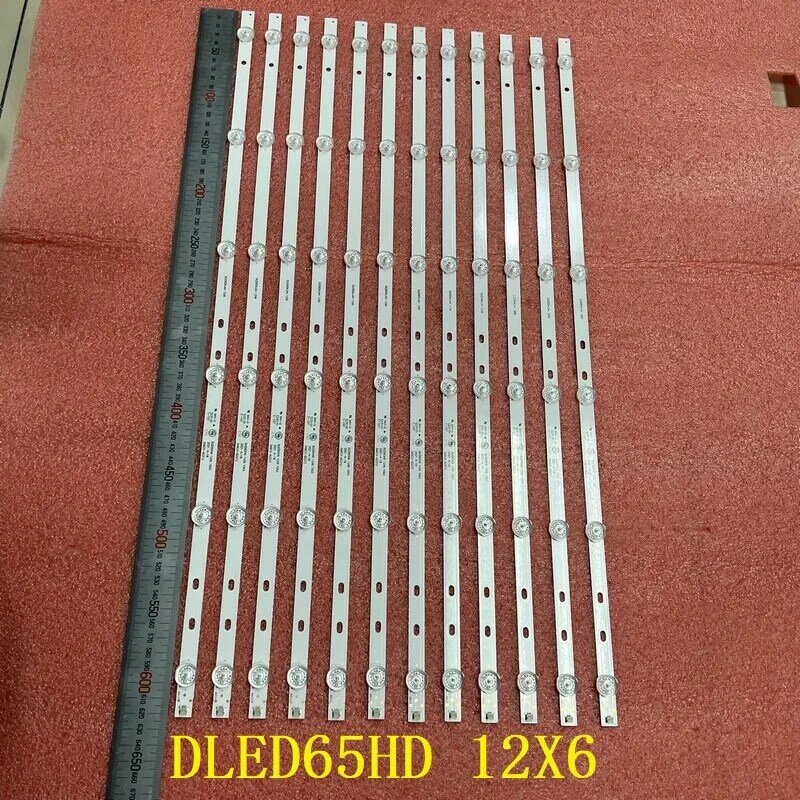 Kit 12Pcs 6LED Led Backlight Bar Voor 65 Tv SL65V3 DLED65HD 12X6 1003 1004