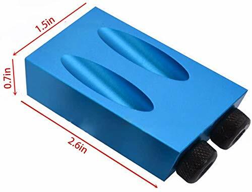 15pcs/set 15 Degree Pocket Hole Drilling Jig Kit Angle Oblique Hole Drill Guide Set 4inch F Clamp Positioning Locator Tool