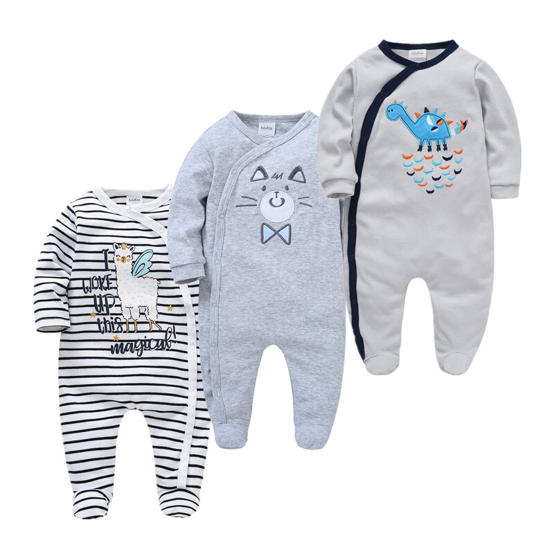 Newborn Baby Girl Jumpsuits Spring Autumn Long Sleeve Pyjamas Cotton Baby Clothes For Boys Girls Outfits Infantil Costume Wear