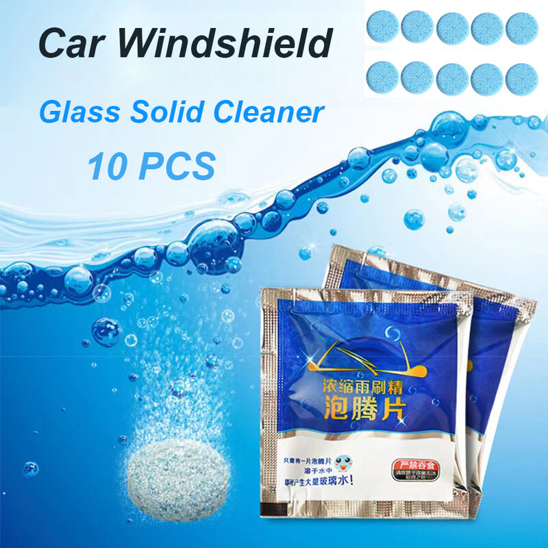5/10 Pcs Auto Voorruit Solid Cleaner Effen Ruitenwisser Wasmachine Auto Window Cleaning Fijne Seminoom Ruitenwisser Auto Accessoires