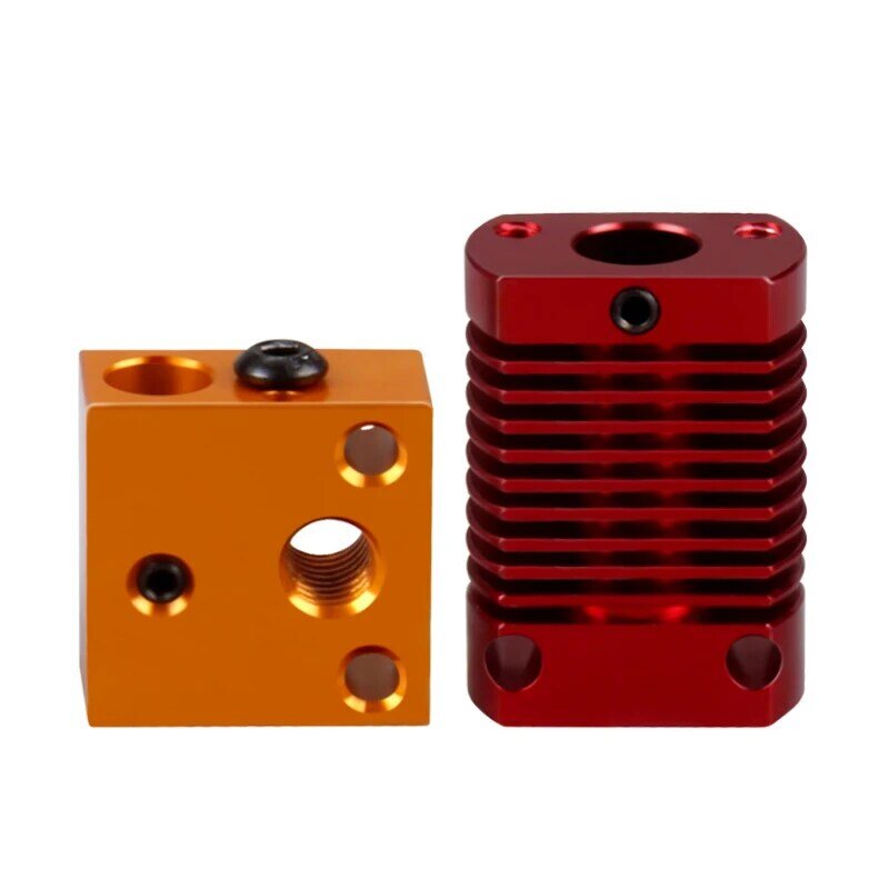 Akcesoria do drukarek 3D podgrzewany blok CR10 radiator CR10S do głowicy drukującej głowica ekstrudera j-head blok aluminiowy