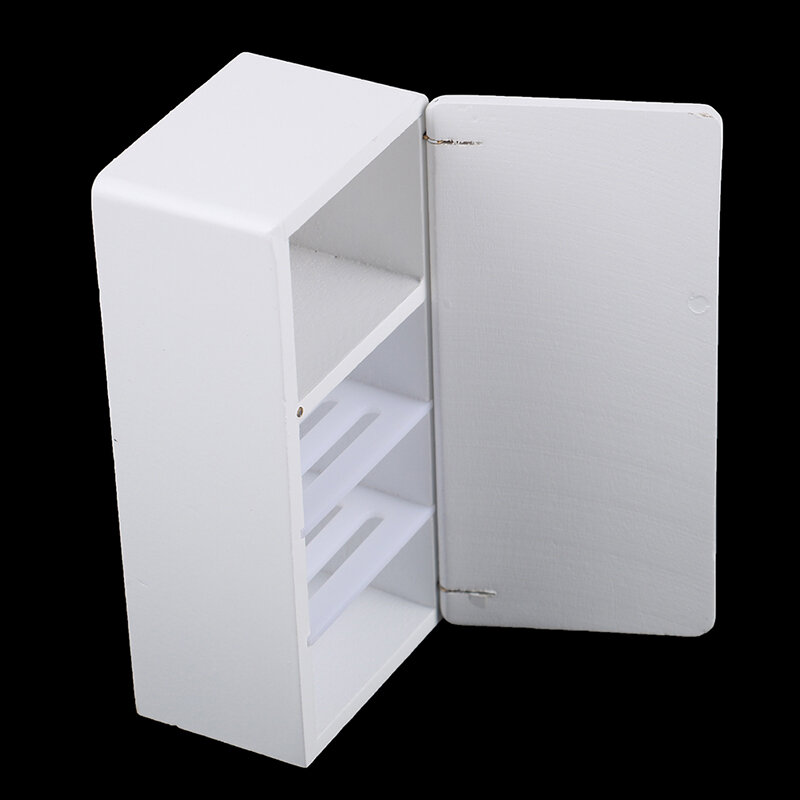 Мебель для кукольного домика в стиле мульти, белый деревянный холодильник для украшения кухни, столовой или гостиной
